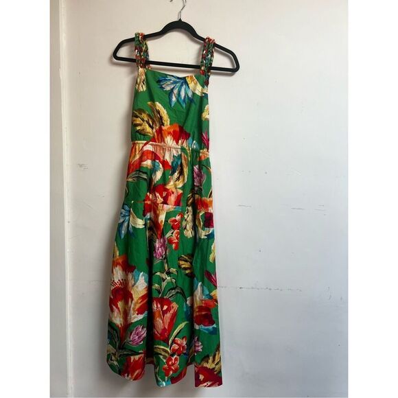 Farm Rio Women's Multicolor Tropicart Floral Sleeveless Midi Dress Large NWT - Picture 7 of 14